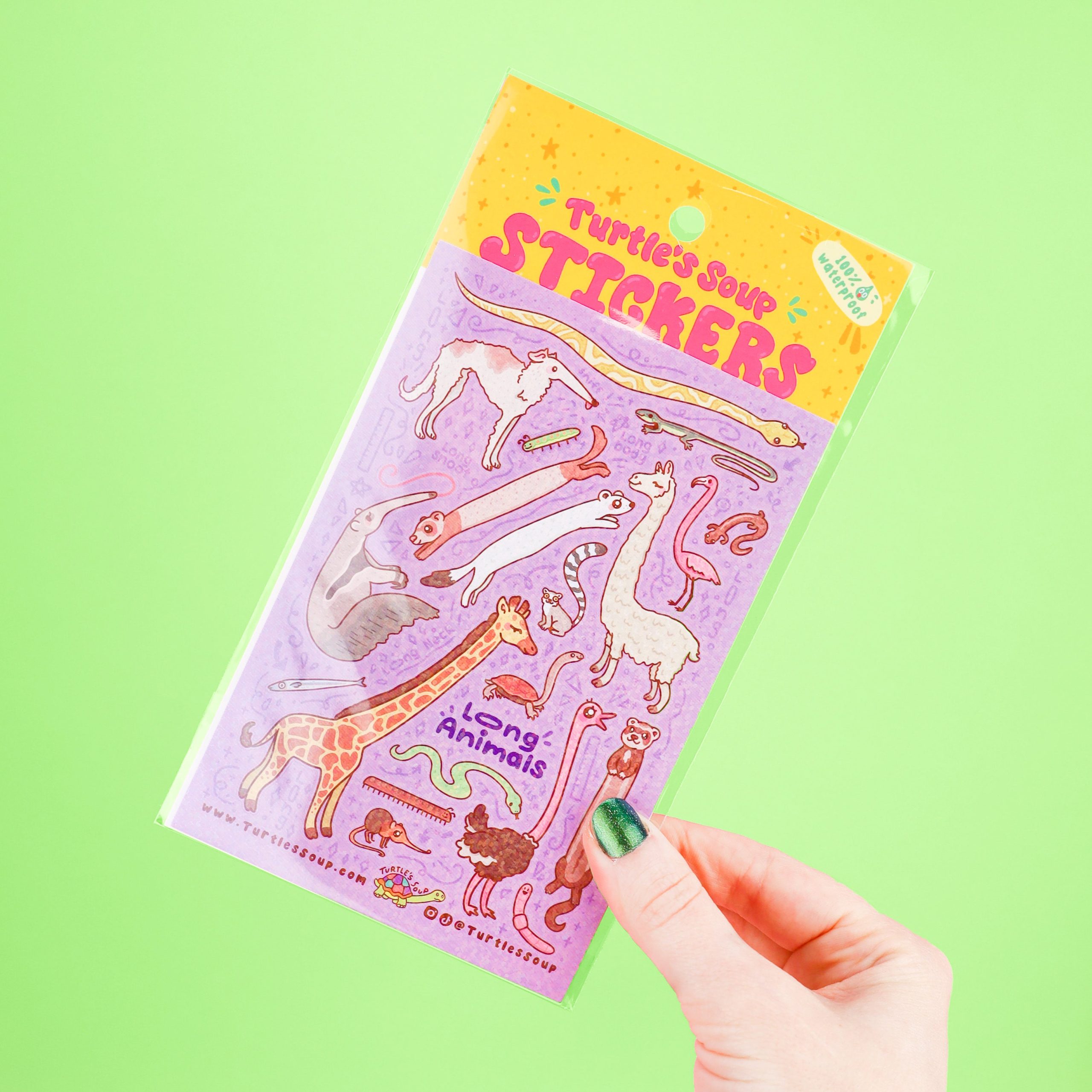 Long Animals Sticker Sheet