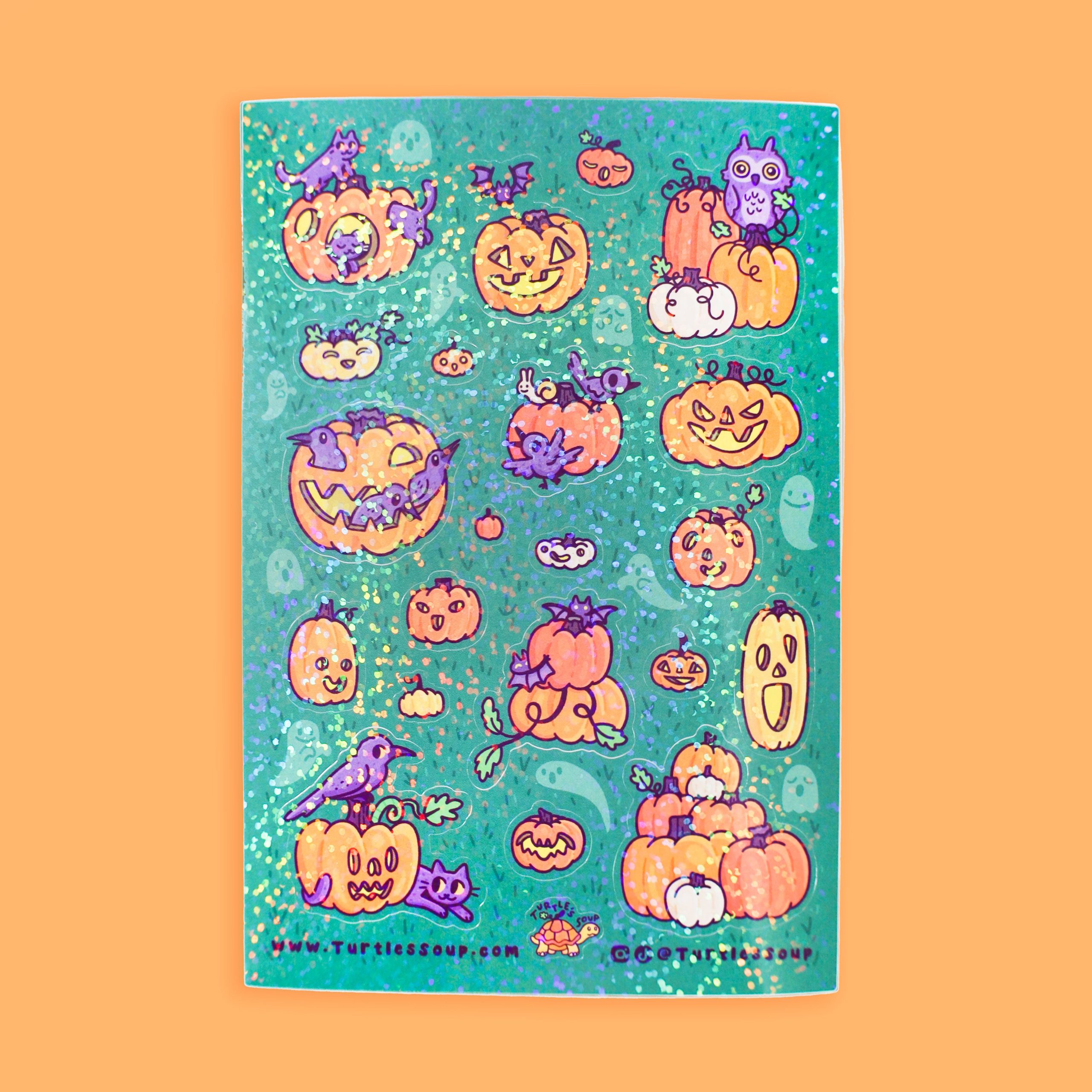 Spooky Pumpkins Halloween Sticker Sheet