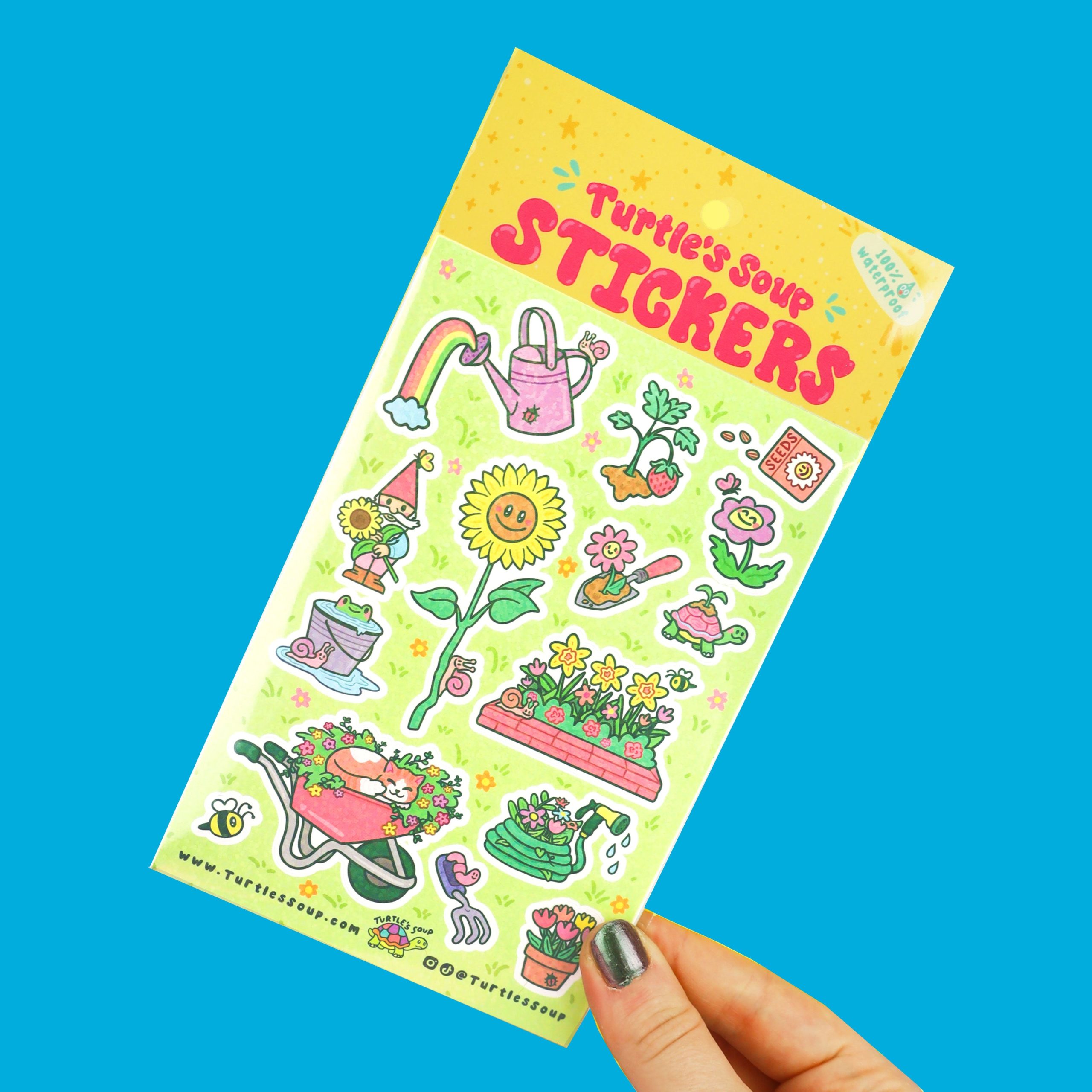 Gorgeous Gardens Glitter Vinyl Sticker Sheet