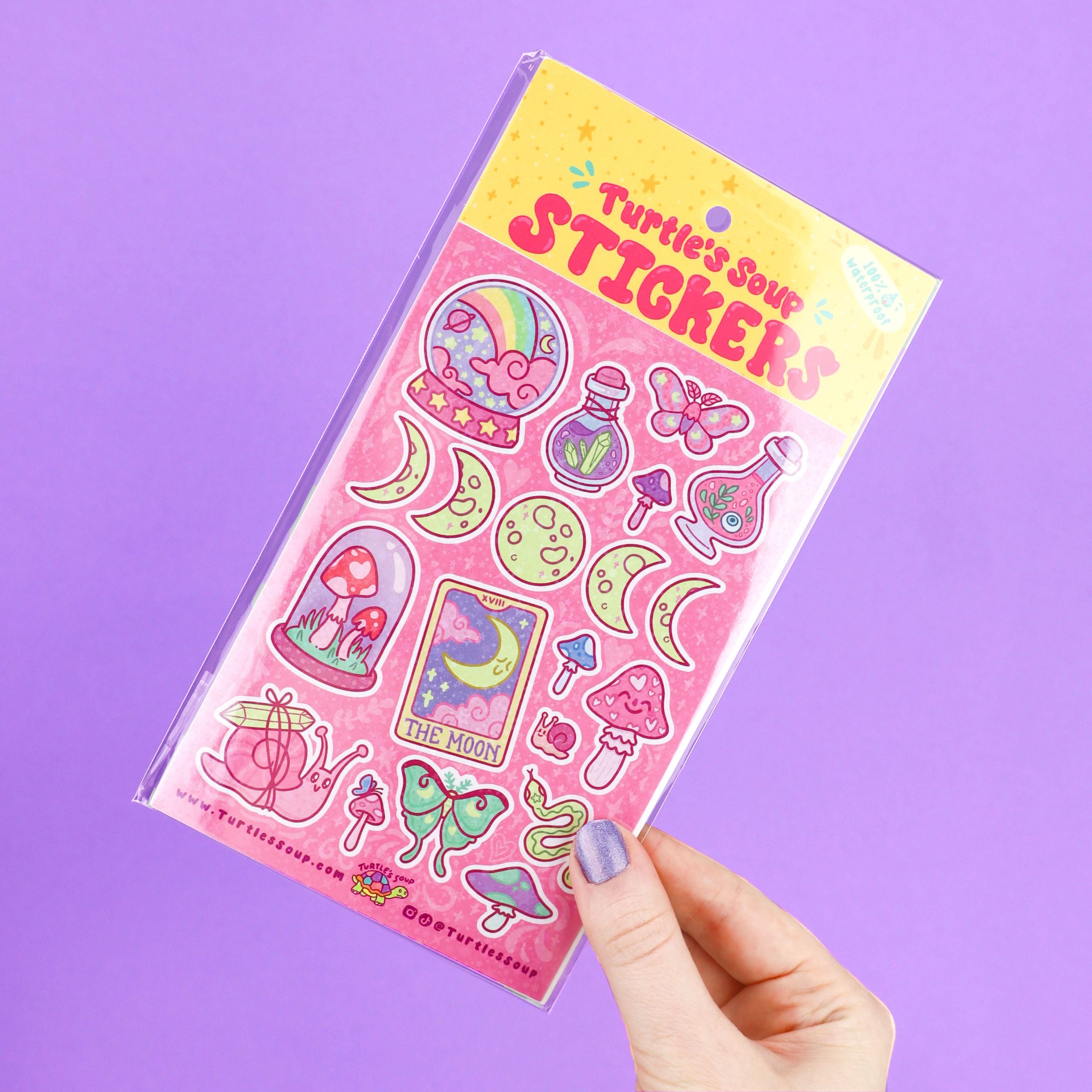 Glittery Witchy Things Vinyl Sticker Sheet