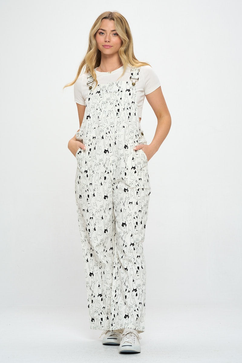 Corduroy Print Overalls | 50% Off