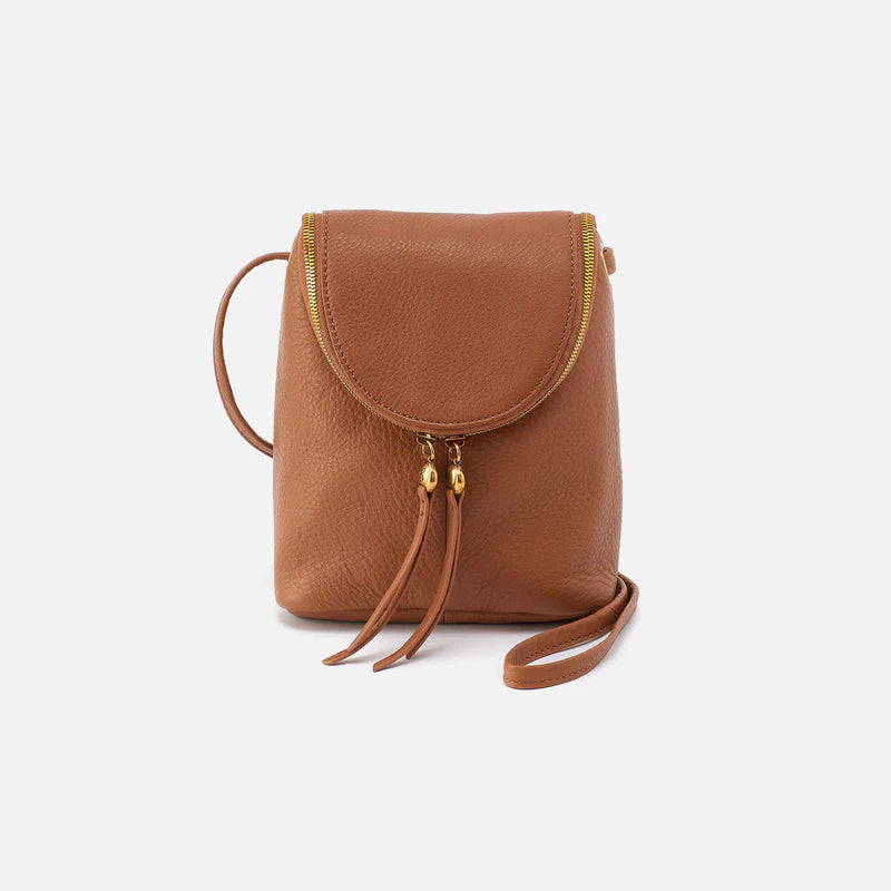 HOBO Fern Crossbody in Warm Honey Pebbled Leather