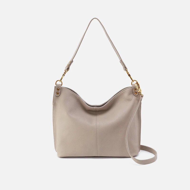 HOBO Pier Shoulder Bag in Taupe Pebbled Leather