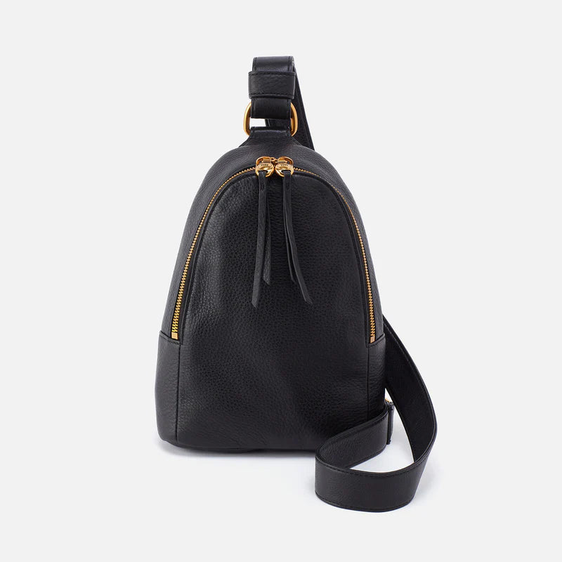 HOBO Fern Sling in Black Pebbled Leather
