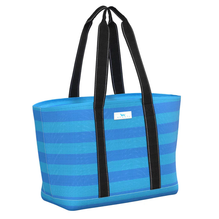SCOUT Woven Tote in French Blue and Pool