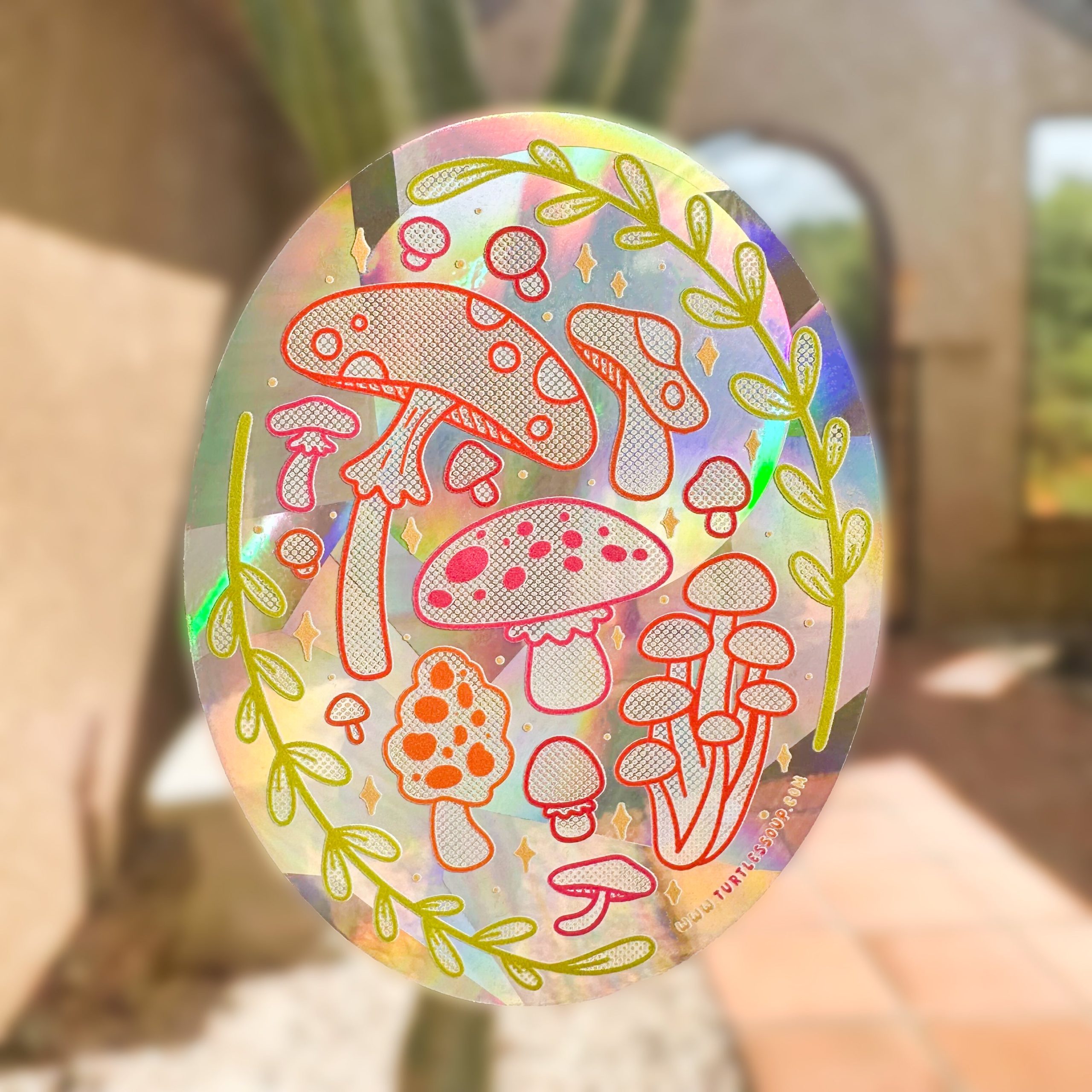 Mushrooms Suncatcher Sticker
