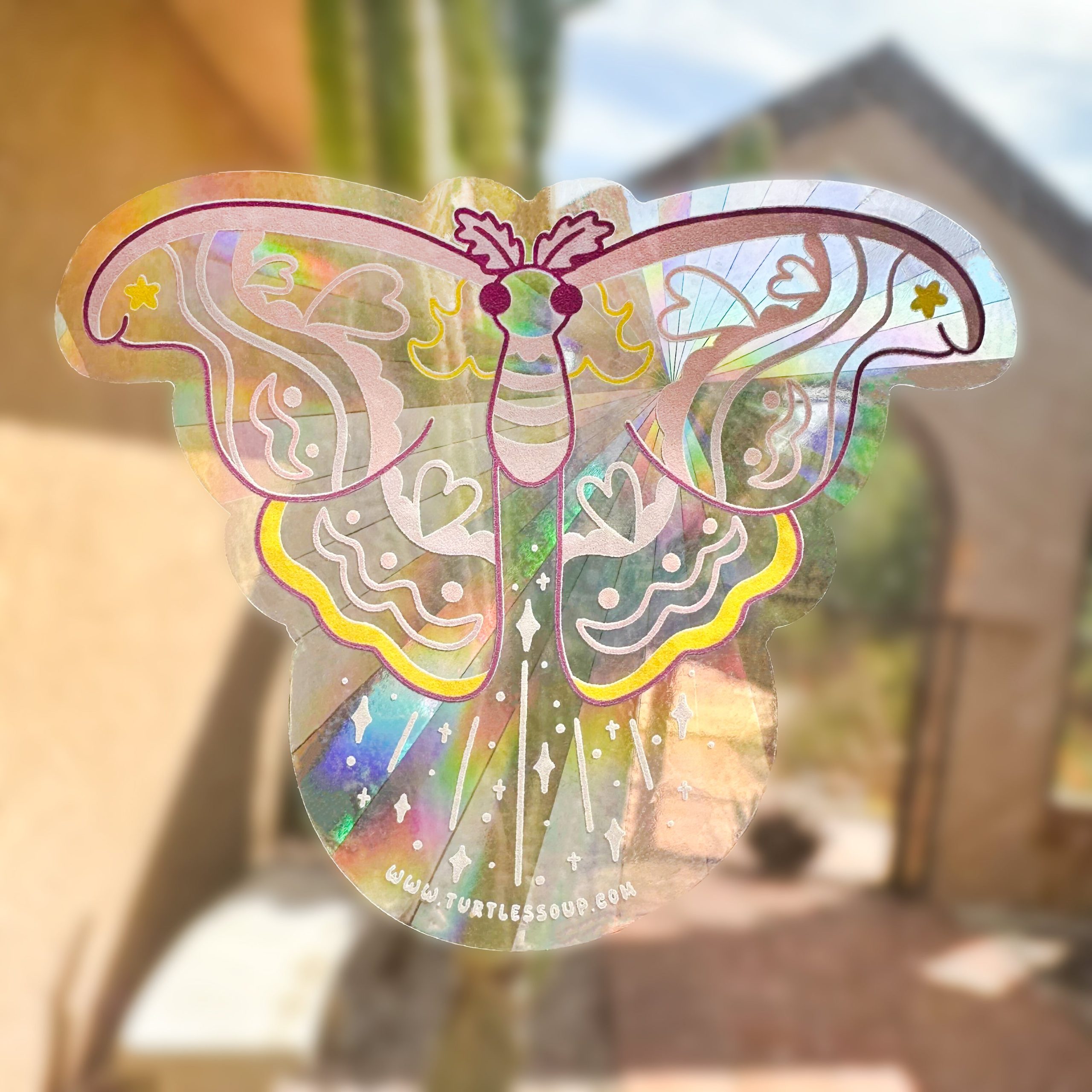 Moth Suncatcher Sticker