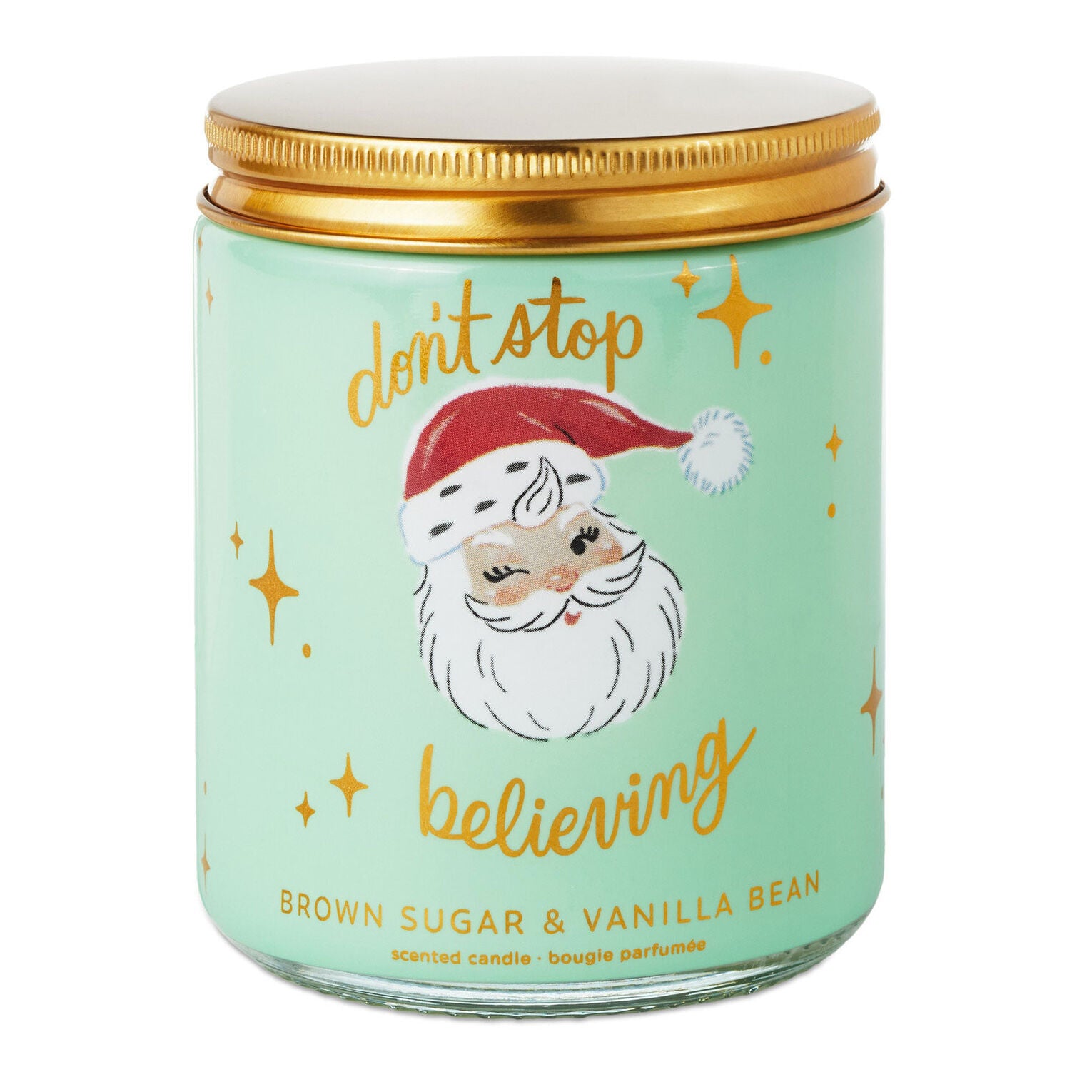 Don't Stop Believing Brown Sugar and Vanilla Bean Scented Jar Candle, 7 oz.