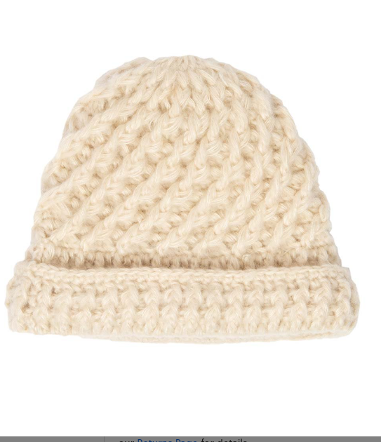 Valerie Hand Crochet Knit Cuff Beanie San Diego