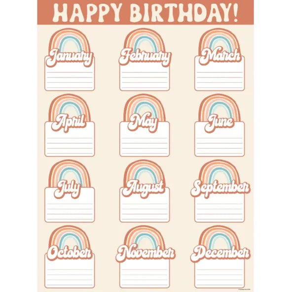 Good Vibes - Birthday Chart by Schoolgirl Style