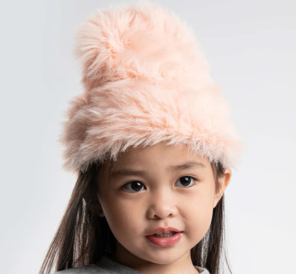 Kids Faux Fur Beanie