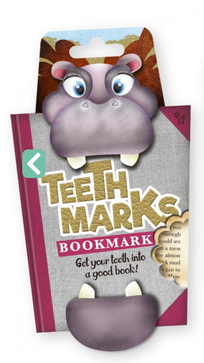 Hippo Teeth-Marks Bookmark