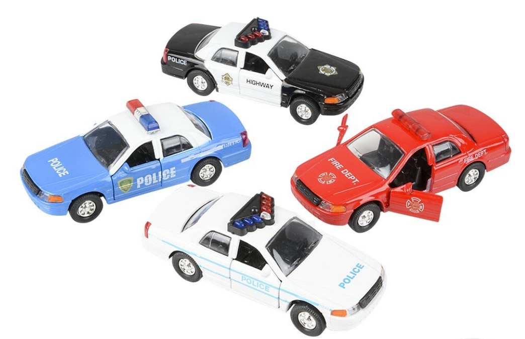 Die-Cast Pull Back Patrol Cars