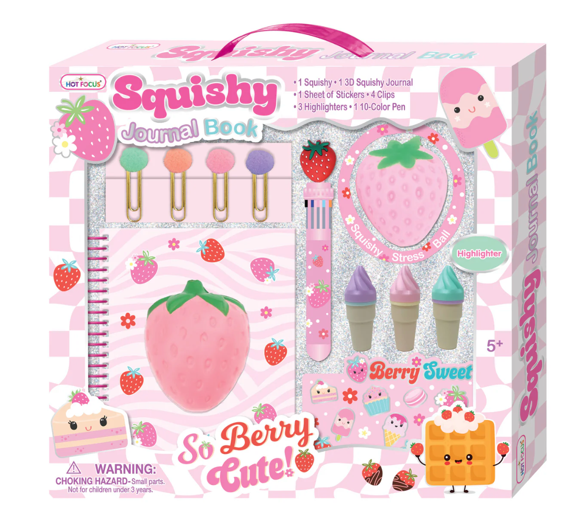 Strawberry Squishy Journal Book