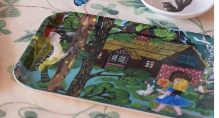 World Of Alice small birchwood Tray