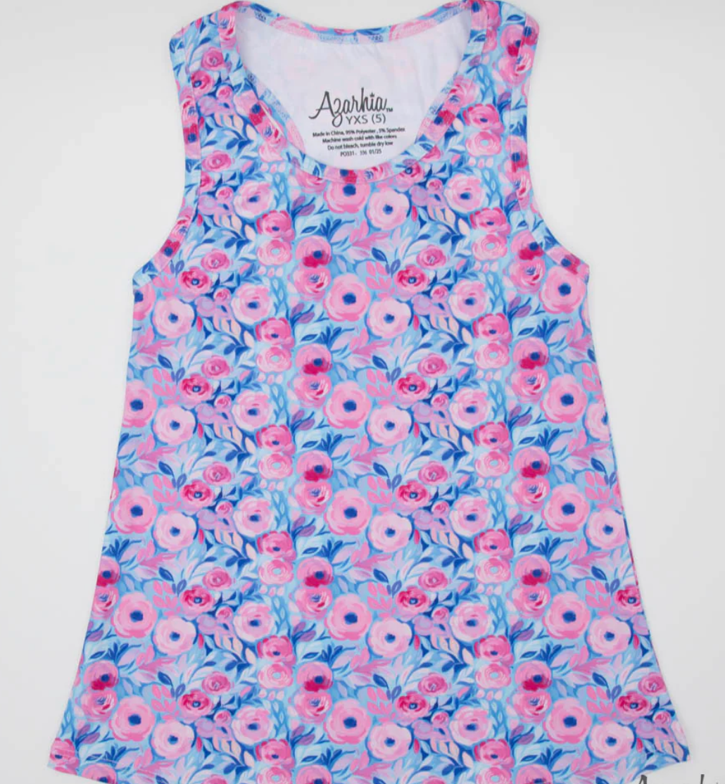 Blooming Petals Racer Back Tank