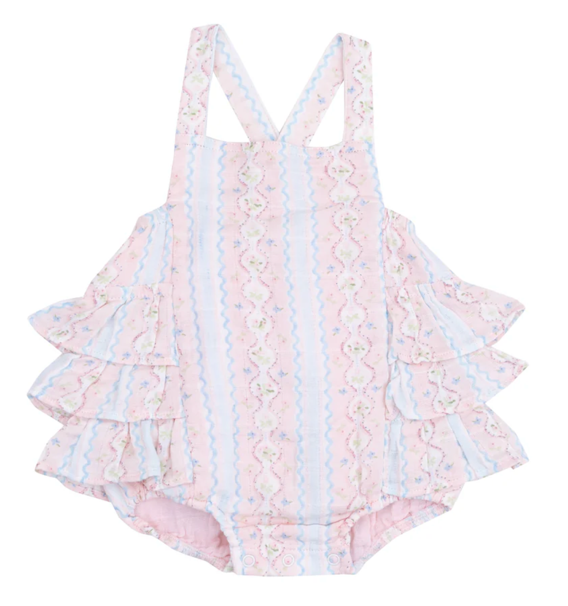 Ogee Floral Ruffle Sunsuit