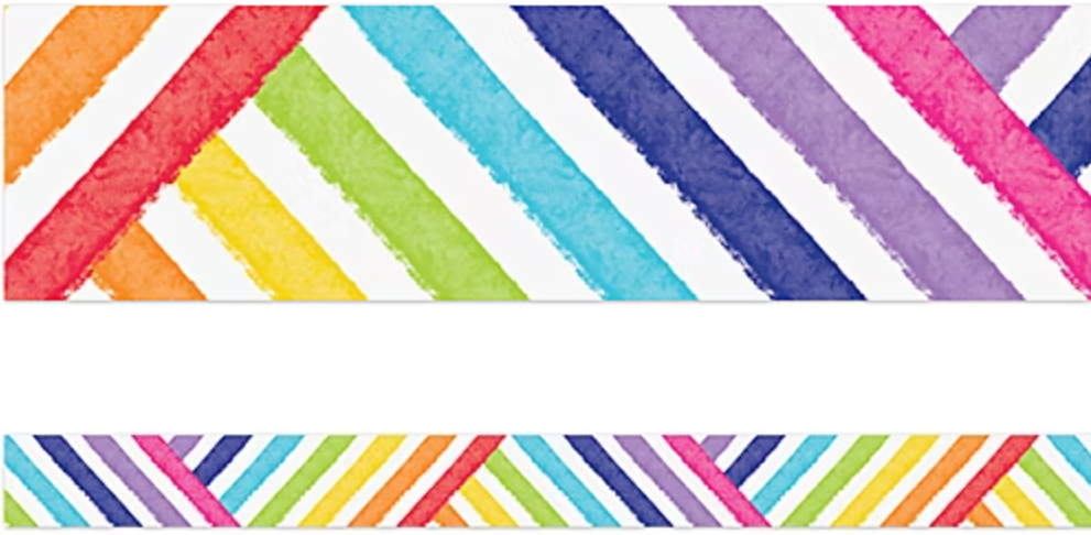 Light Bulb Moments - Crisscross Rainbow Border