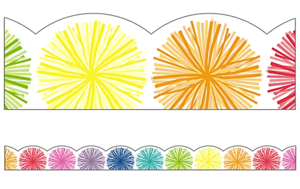 Hello Sunshine Poms Border
