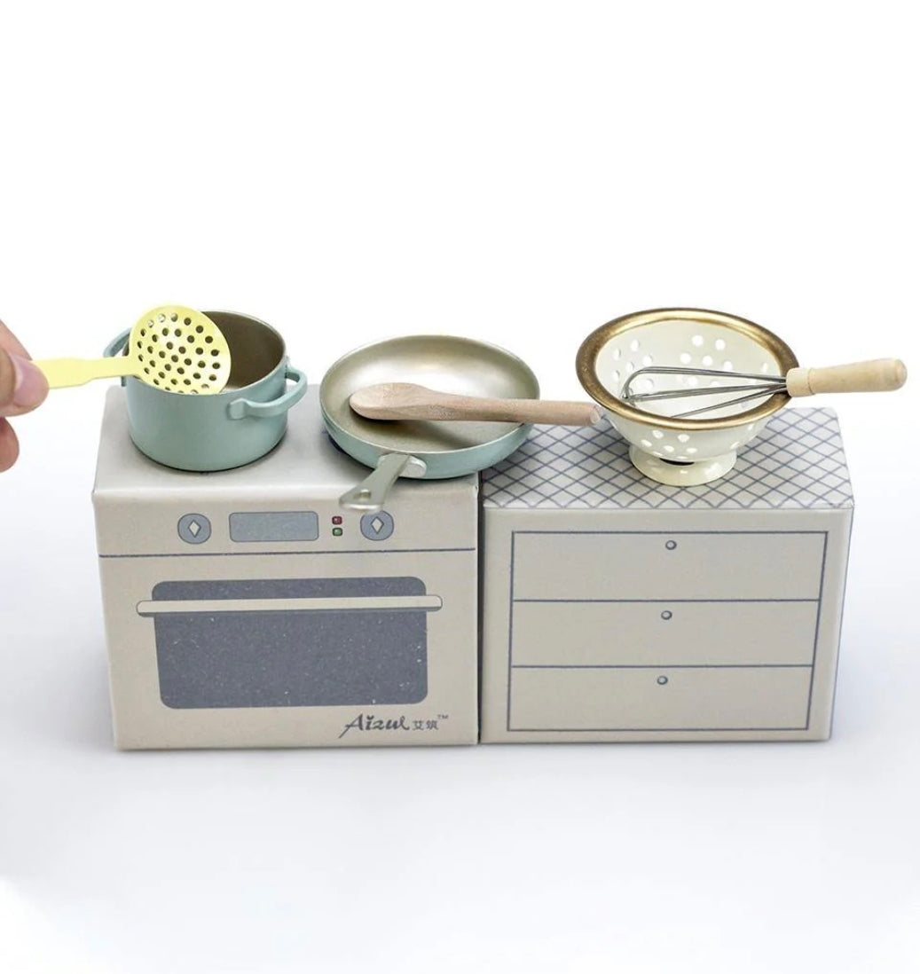 Kitchen Utensils Set 5 pcs Dollhouse - 1/6 Scale Dollhouse Miniature