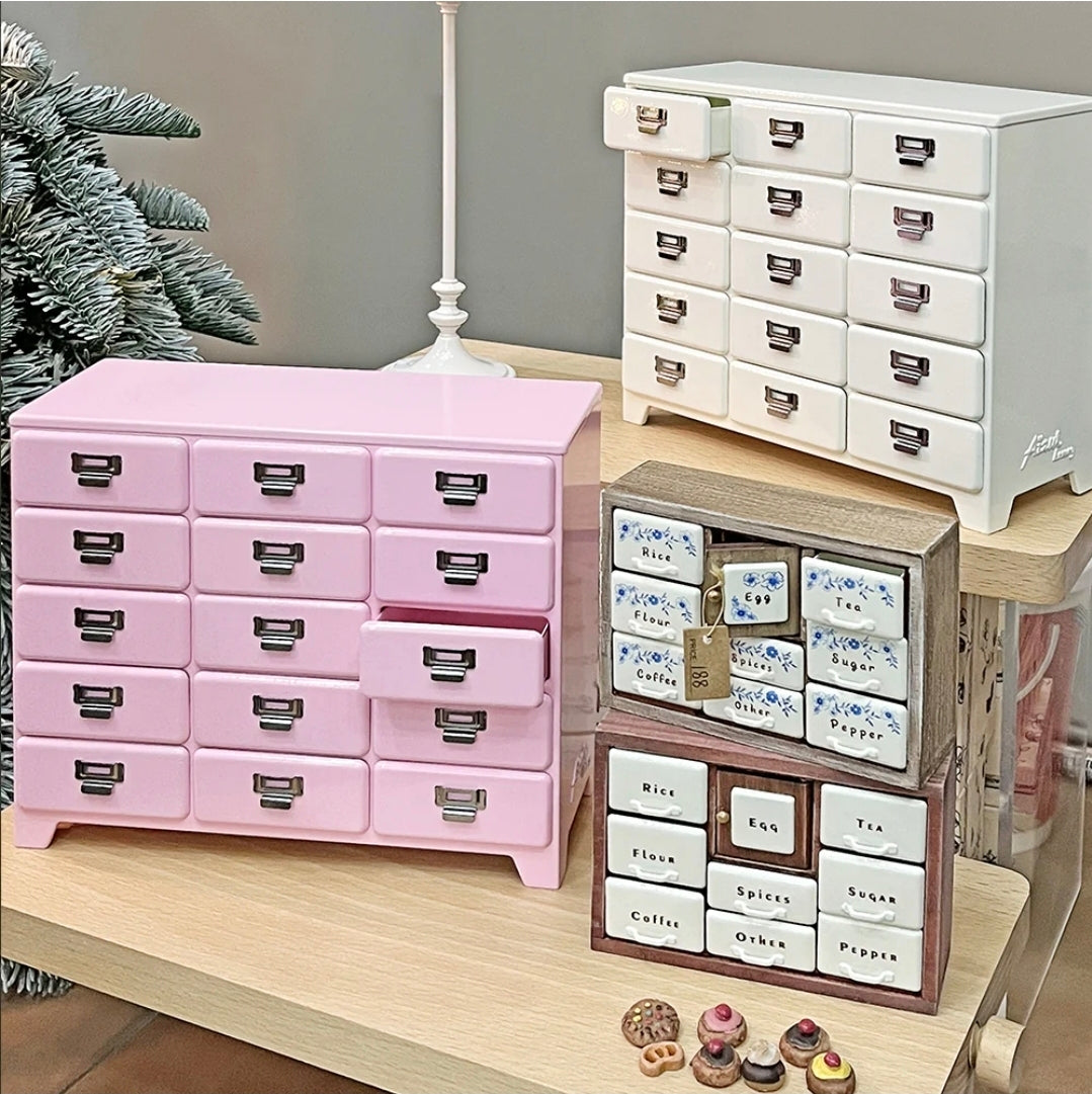 Aizulhomey Metal Drawer Unit for Dollhouses