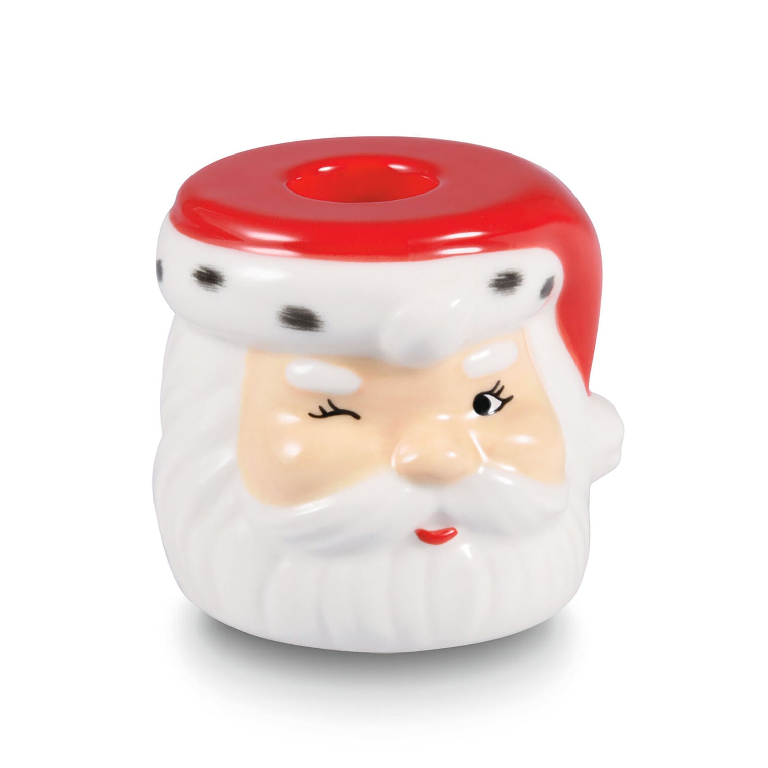 Shaped Santa Taper Candle Holder, 2.5"