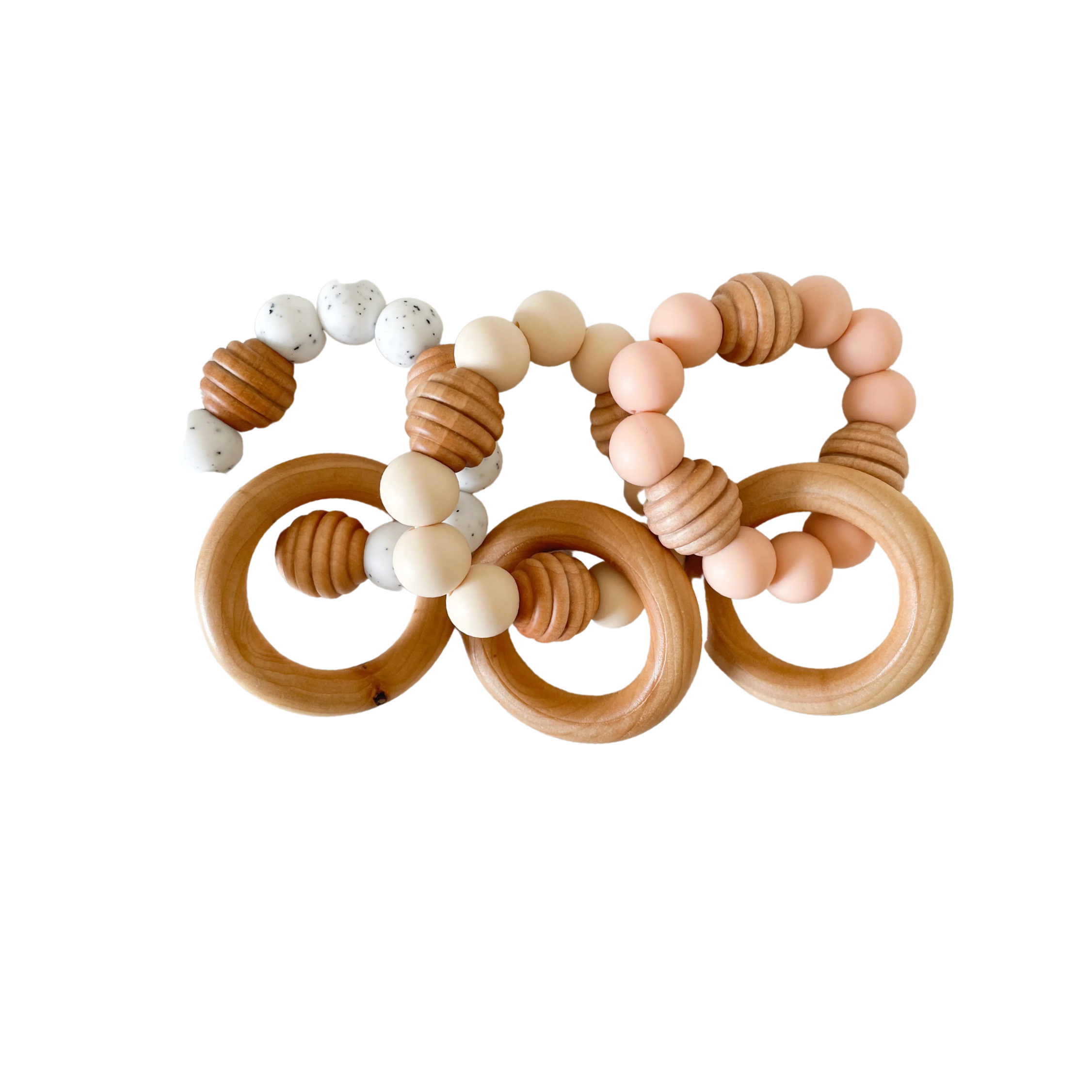 Silicone & Wood Baby Teether