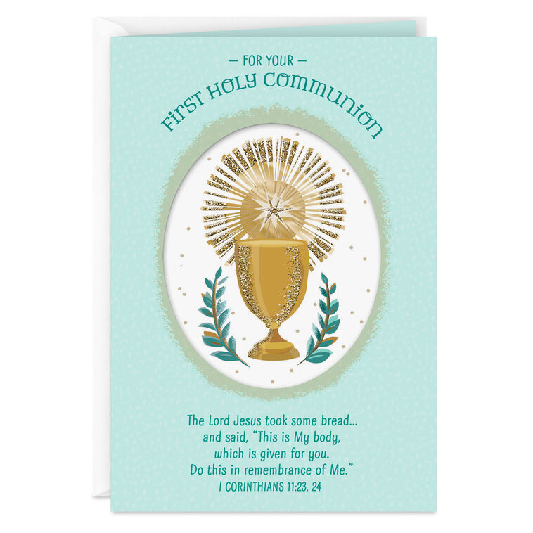 God Bless You First Communion Card