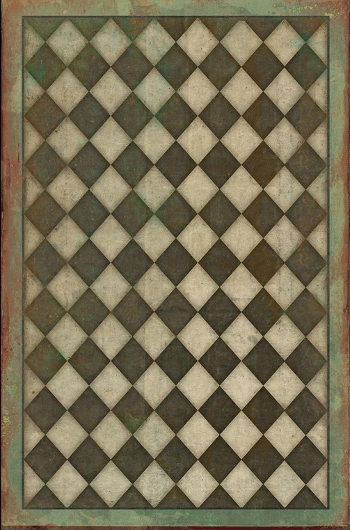 Vintage Vinyl Floor Mat / 38" x 56" / Click for Styles