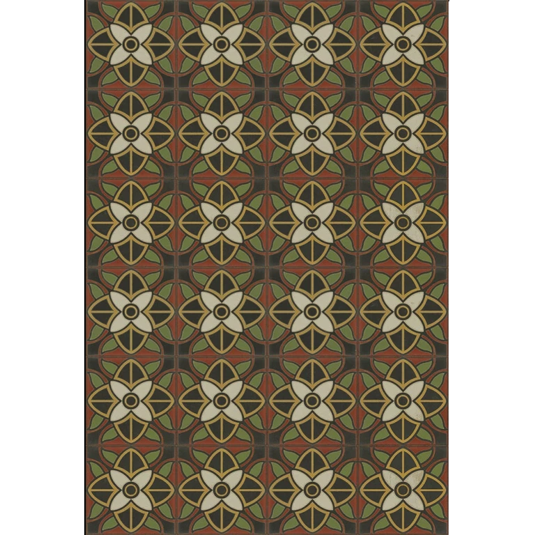 Pattern 80 Sophia Loren Vintage Vinyl Floor Mat / 38" x 56"
