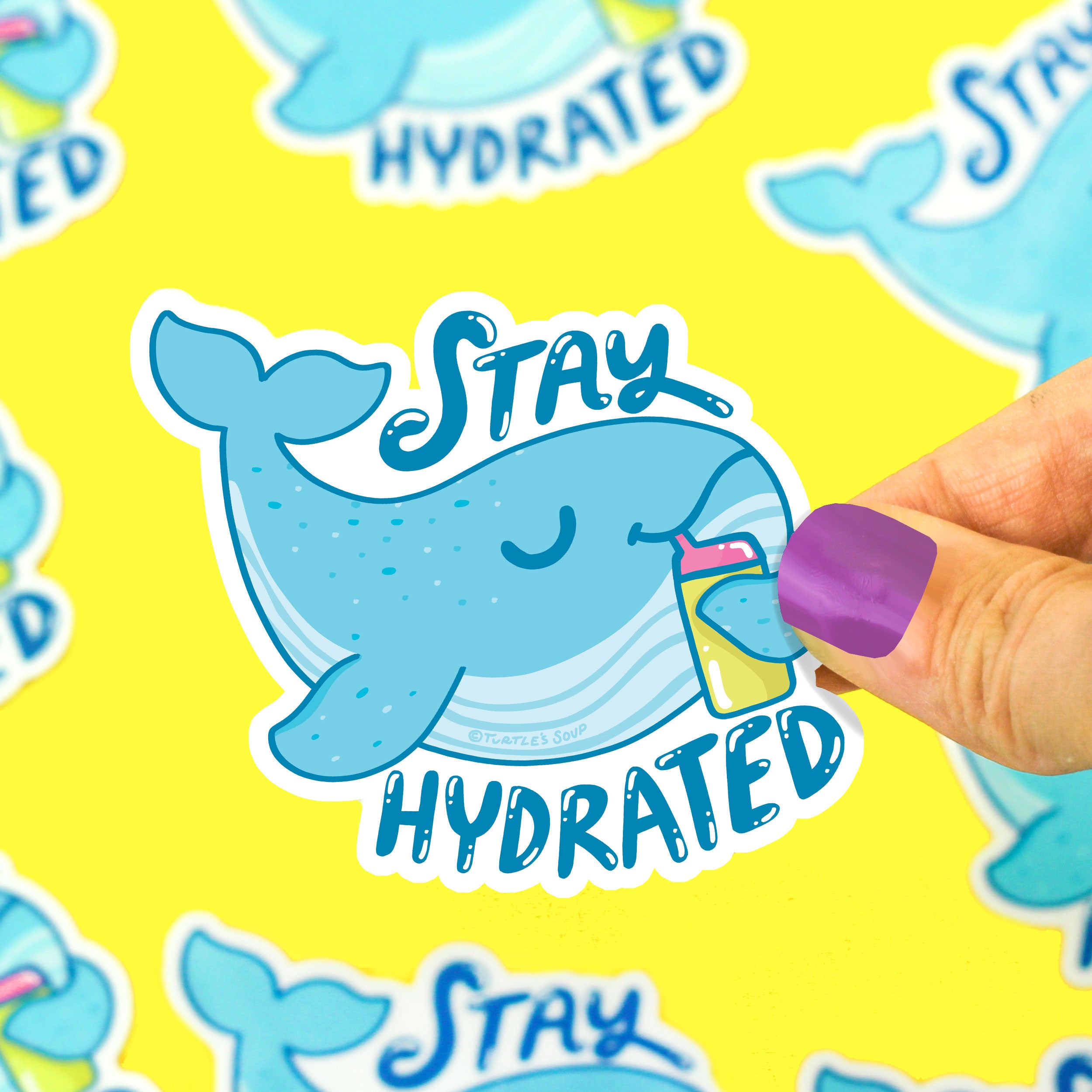 Stay Hydrated Whale Sticker