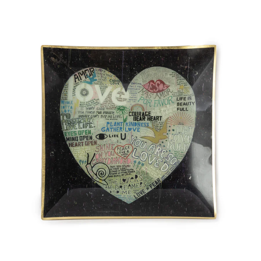 Choose Love Large Square Decoupage Plate