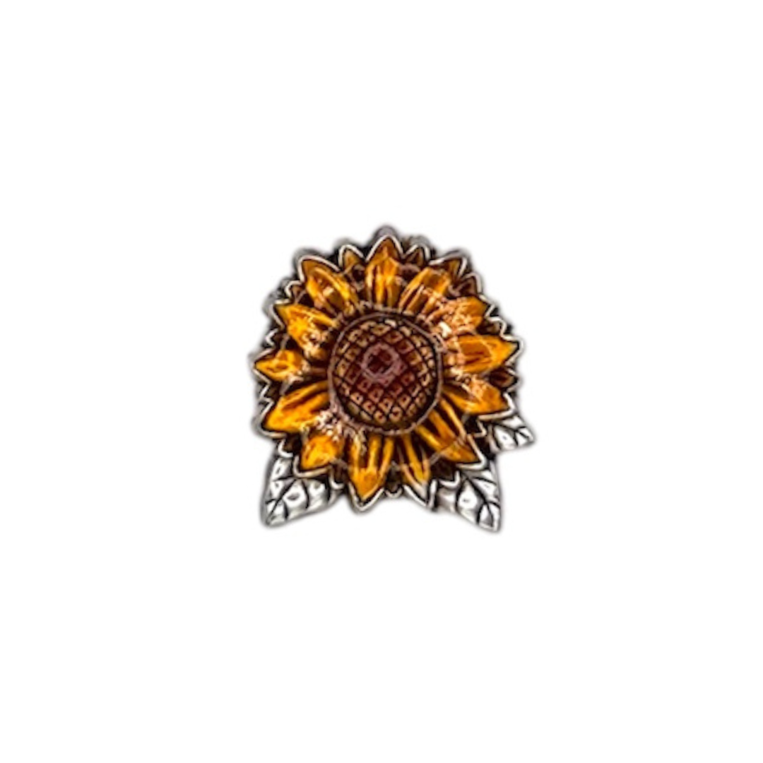 Sunflower Good Luck Pin