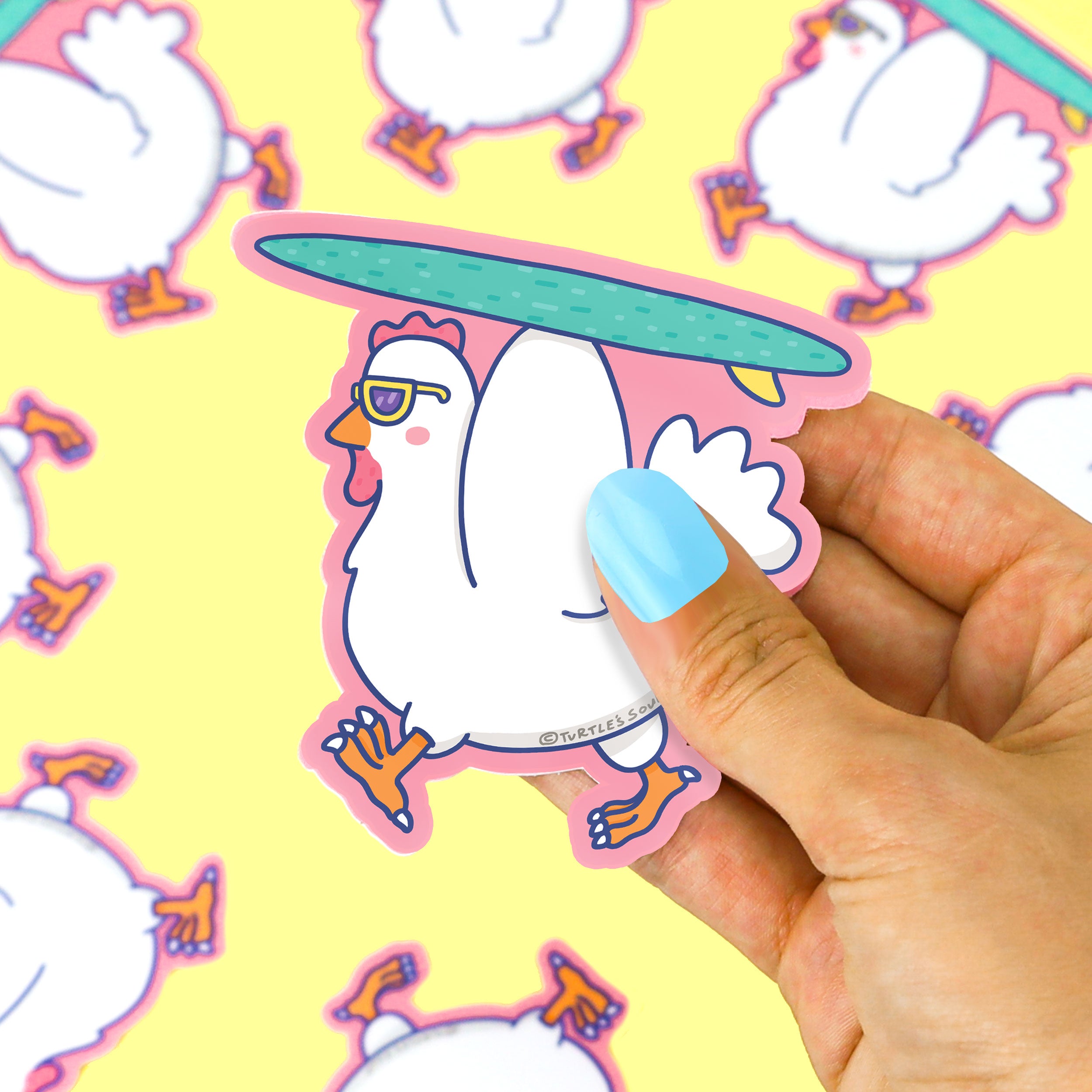 Chicken Beach Buddy Vinyl Sticker