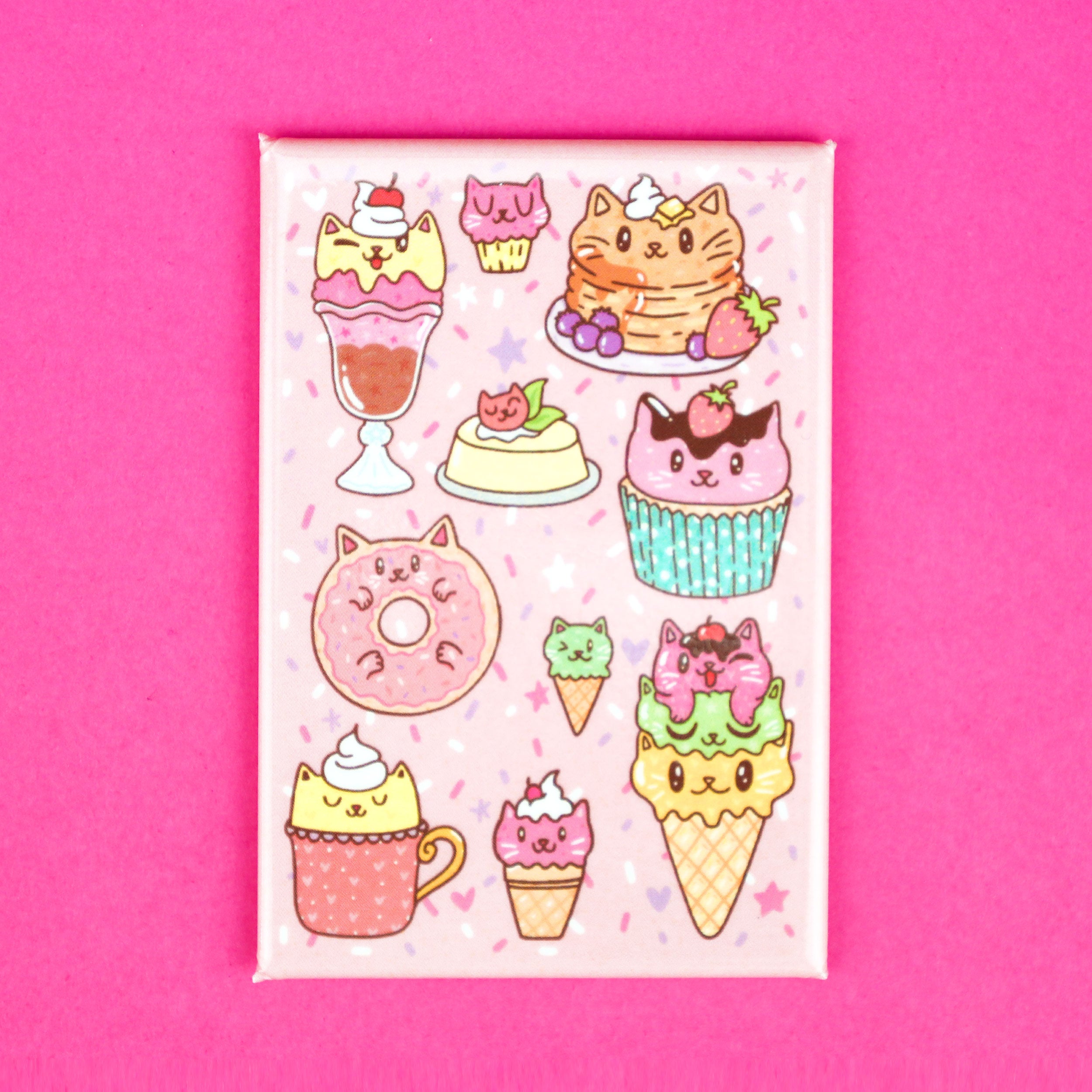 Dessert Kitties Fridge Magnet