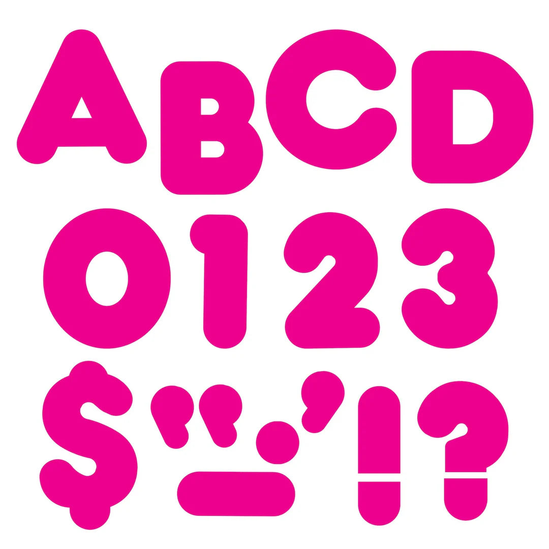 Hot Pink 2" Casual Ready Letters