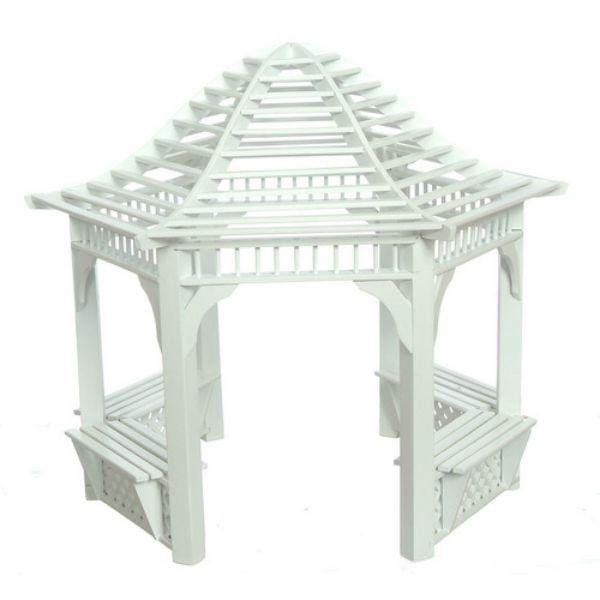 White Dollhouse Miniature Gazebo