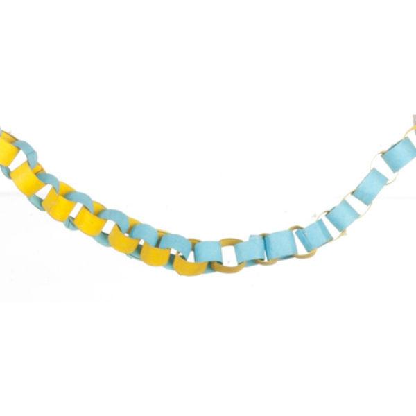 Blue & Yellow Dollhouse Miniature Paper Chain