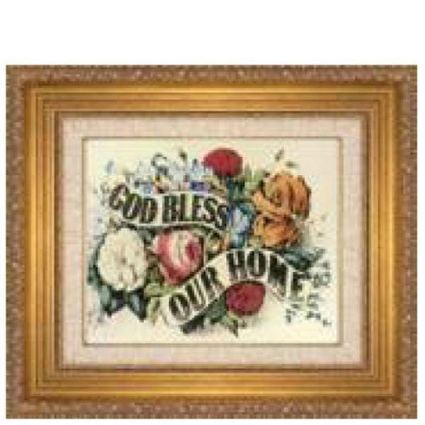 God Bless Our Home Dollhouse Miniature Painting
