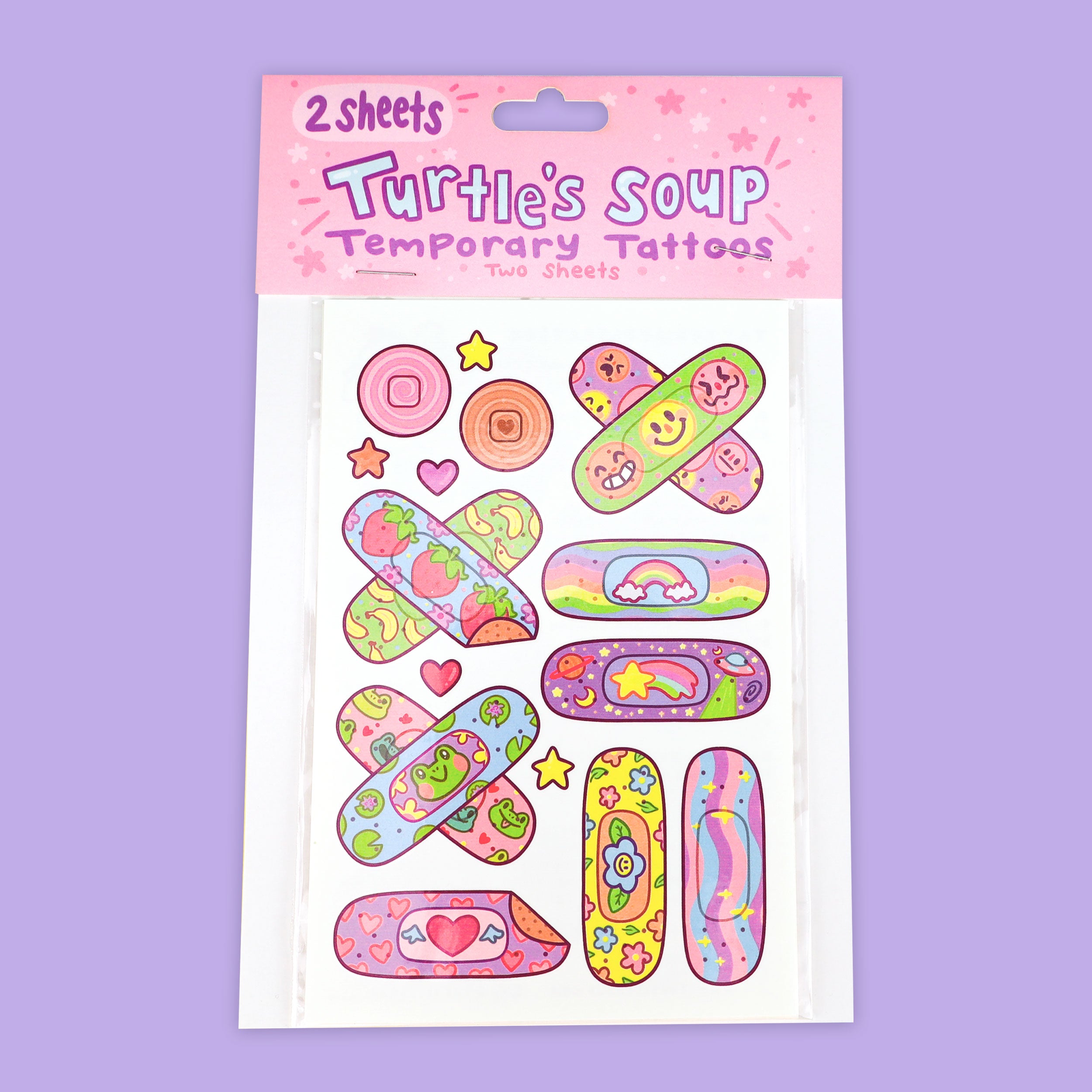 Happy Bandages Temporary Tattoos Sheet of 2