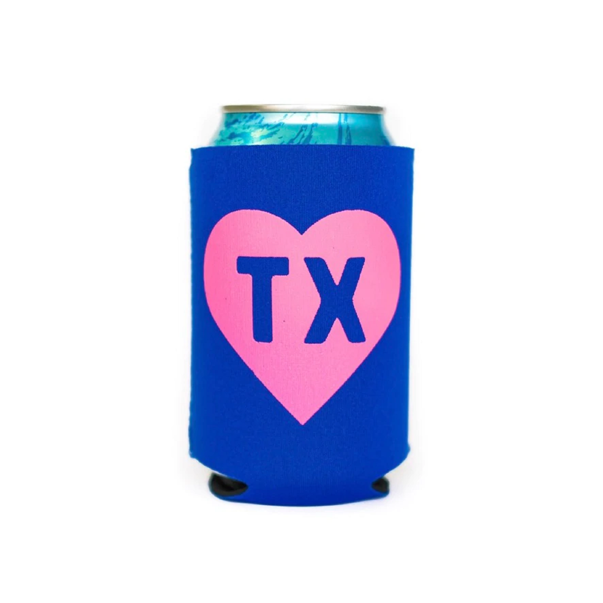 Texas Heart Koozie
