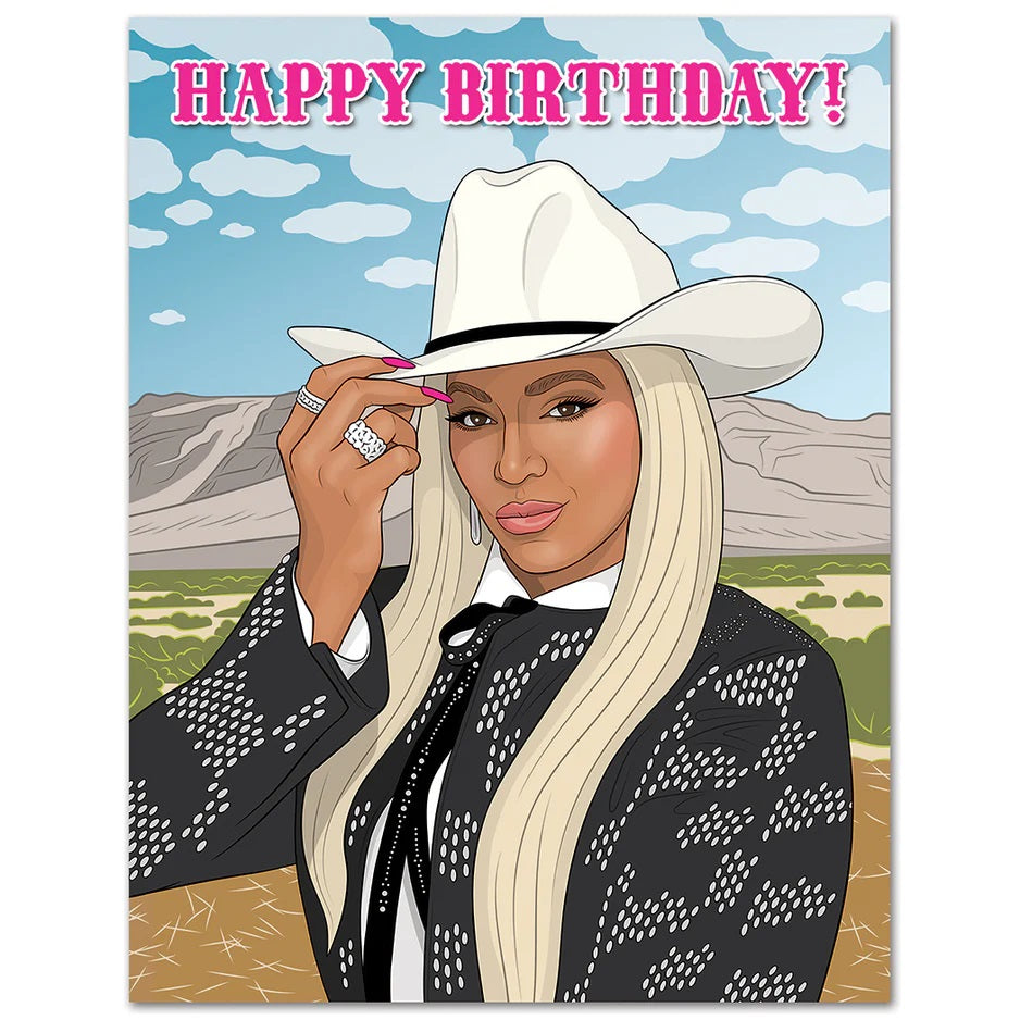 Real Life Hoe-Down Cowboy Carter Birthday Card