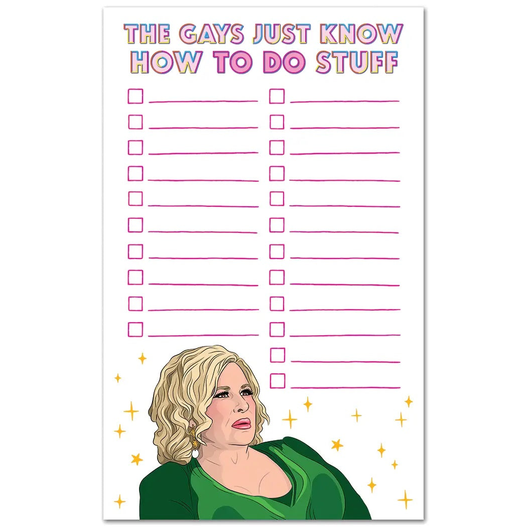 Jennifer Coolidge / White Lotus The Gays To-Do List Pad