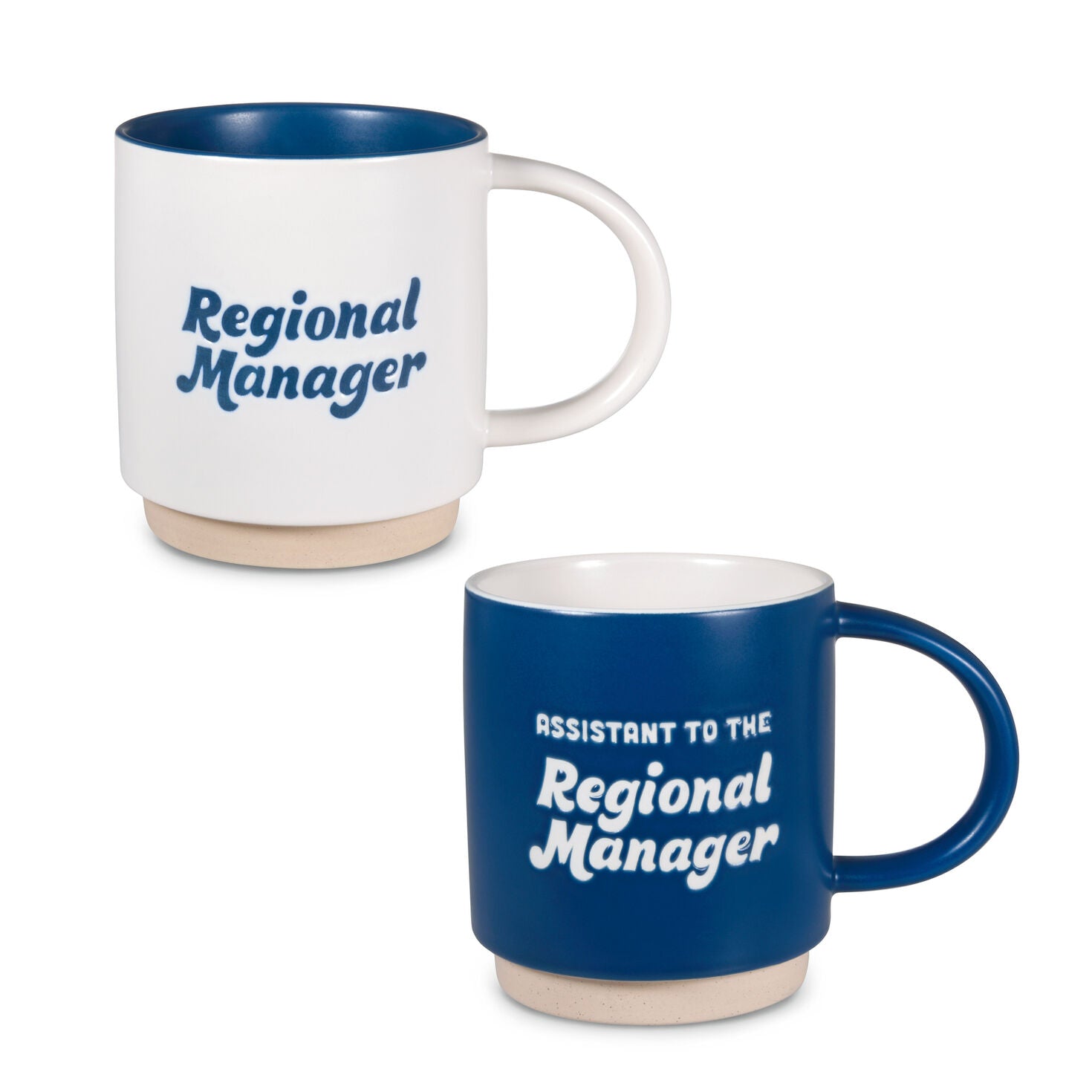 The Office Blue and White Stacking Mugs, Set of 2