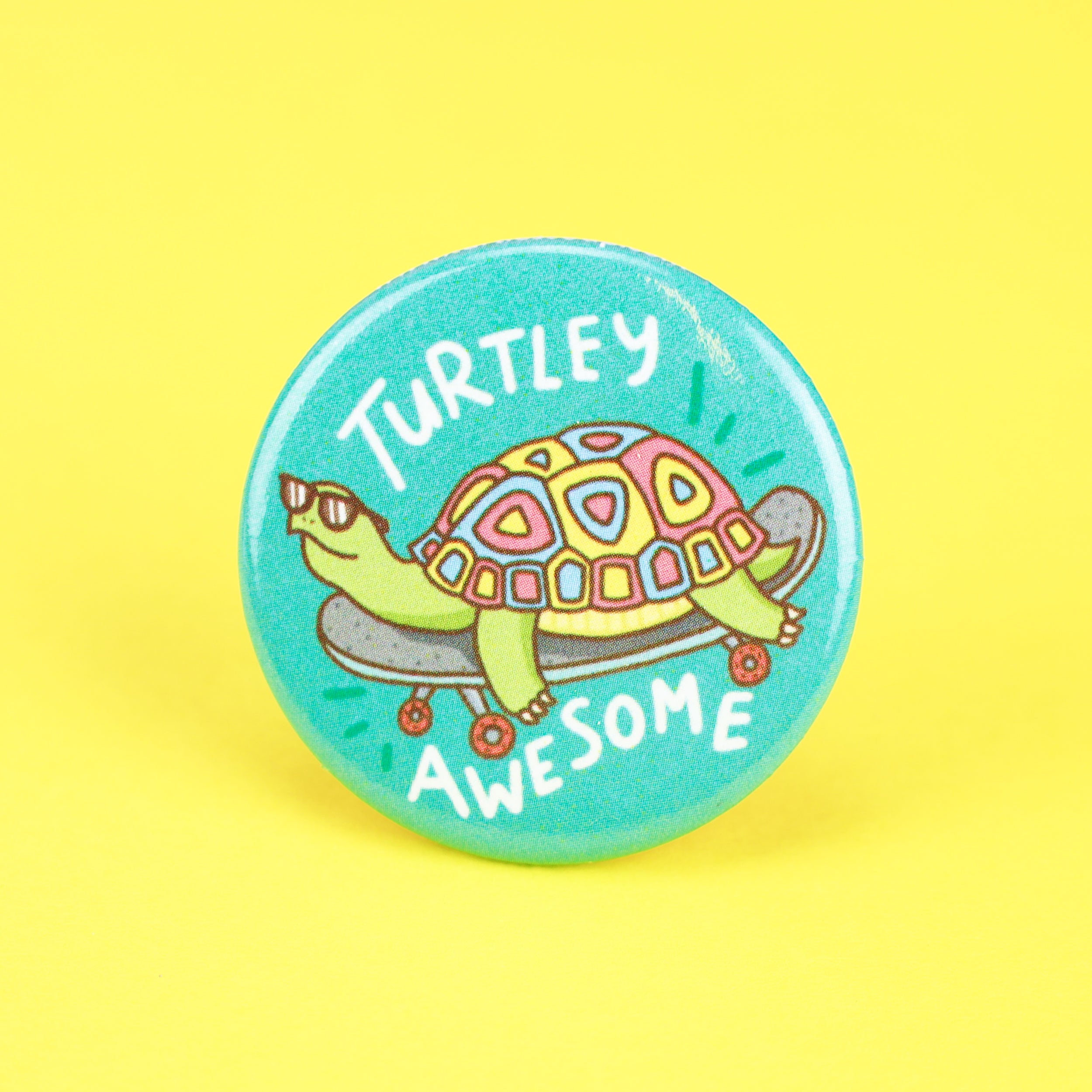 Turtley Awesome Pinback Button