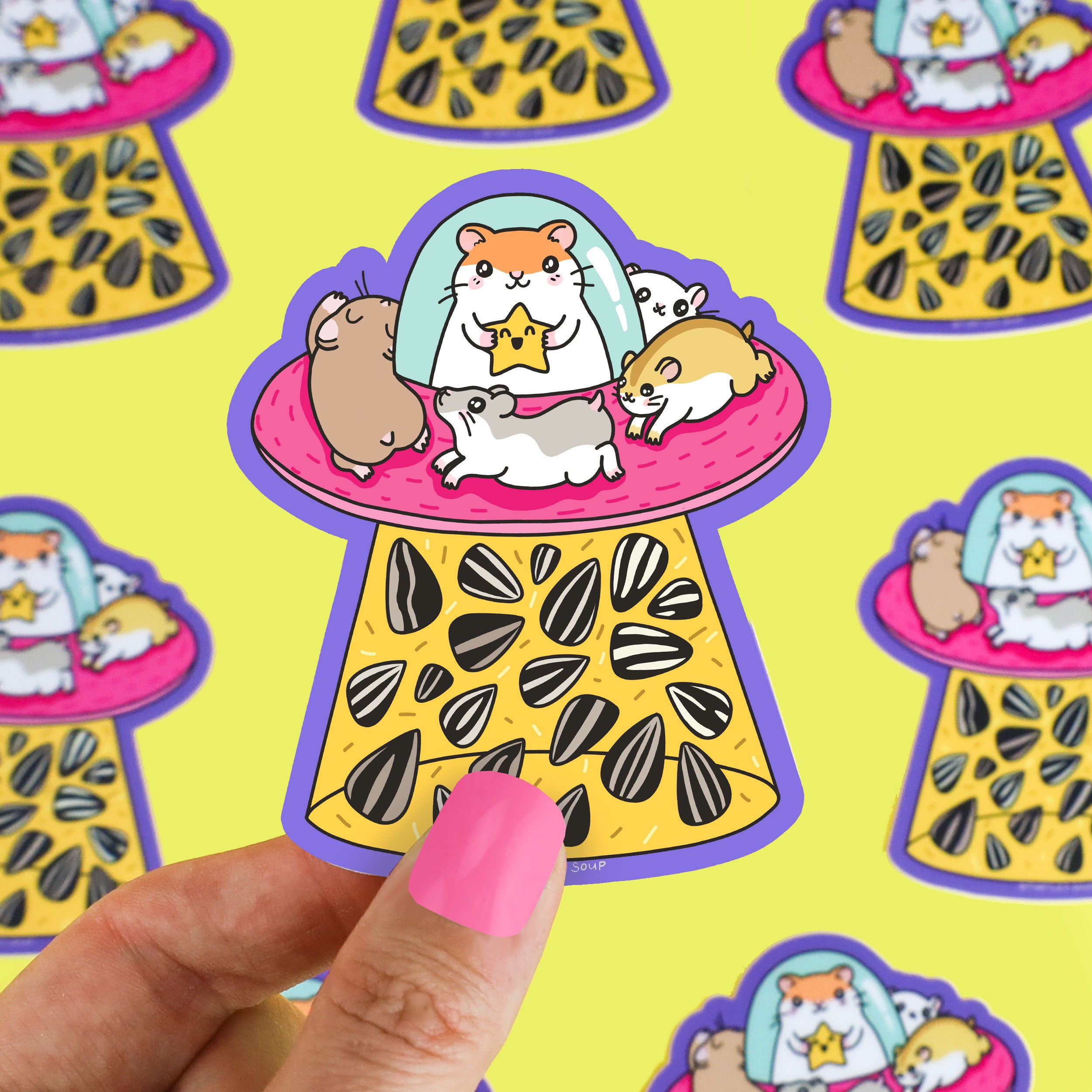 UFO Hamster Sunflower Seed Abduction,