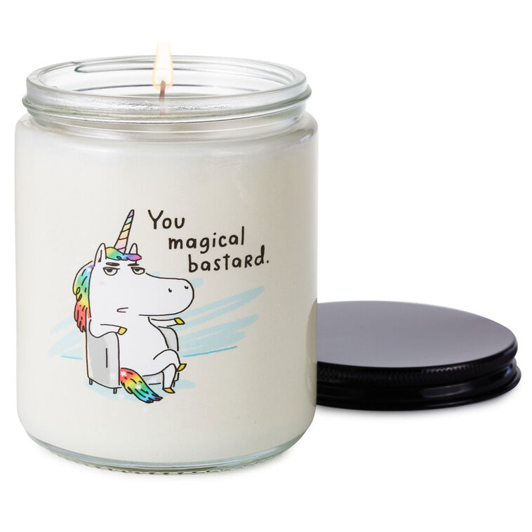Unicorn You Magical Bastard Scented Single-Wick Jar Candle, 7 oz.
