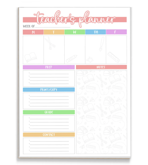 Teacher Weekly Planner