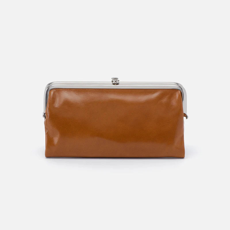 HOBO Lauren Clutch-Wallet in Truffle Polished Leather