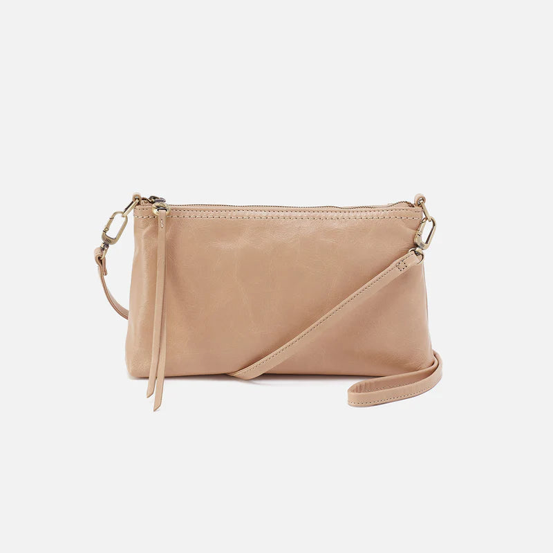 HOBO Darcy Crossbody in Sand Polished Leather